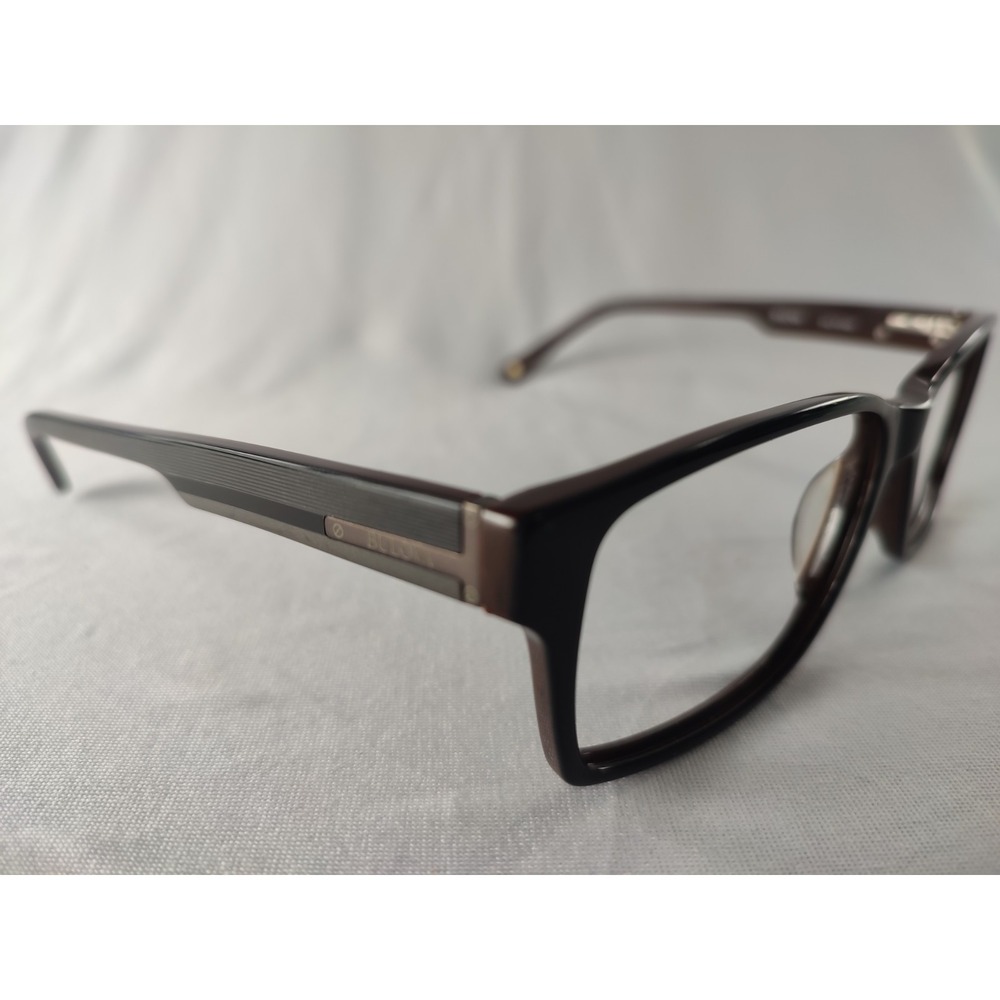 Bulova Salford Black Brown Square Eyeglass Frames 55-16-140 Men's Designer